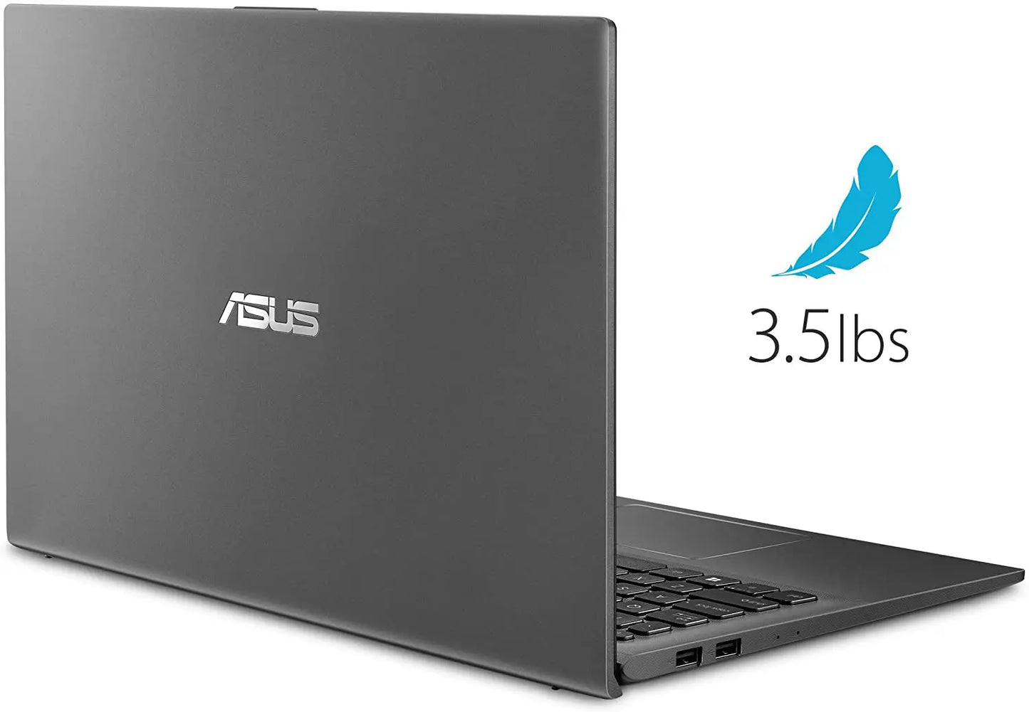 ASUS Vivobook 15 Thin and Light Laptop, 15.6” FHD Display, Intel I3-1005G1 CPU, 8GB RAM, 128GB SSD, Backlit Keyboard, Fingerprint, Windows 10 Home in S Mode, Slate Gray, F512JA-AS34