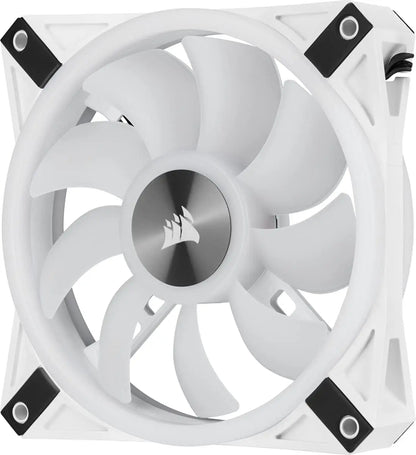 Corsair QL Series, Icue QL120 RGB, 120Mm RGB LED PWM White Fan, Single Fan