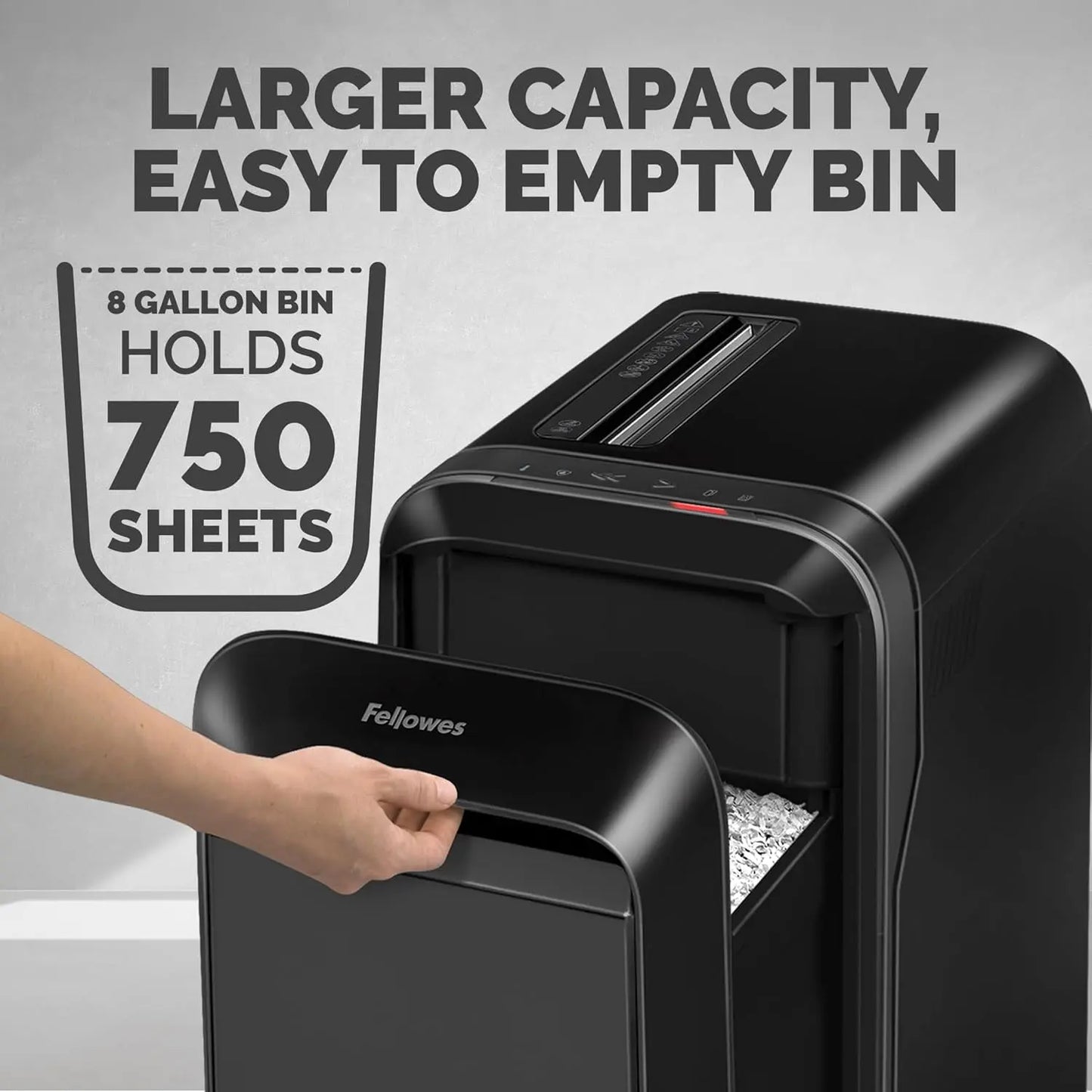 Fellowes Mfg Co. 5015401 Powershred LX220 20 Manual Sheet Capacity Micro-Cut Shredder - Black