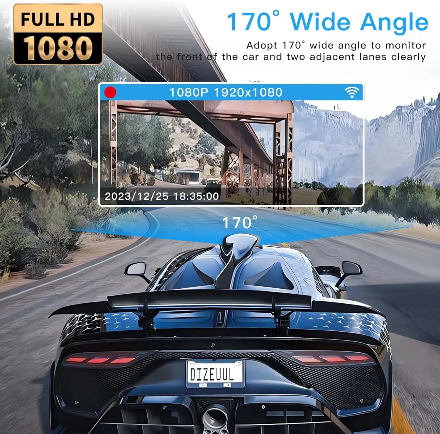 4 Channel Dash Cam 360° View 5G Wifi & APP Control, GEMEK 2K Front and Rear Inside, Left Right Dash Camera for Cars Free 64GB TF Card, G-Sensor, Night Vision, 24H Parking Mode