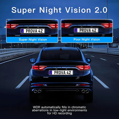 4 Channel Dash Cam 360° View 5G Wifi & APP Control, GEMEK 2K Front and Rear Inside, Left Right Dash Camera for Cars Free 64GB TF Card, G-Sensor, Night Vision, 24H Parking Mode