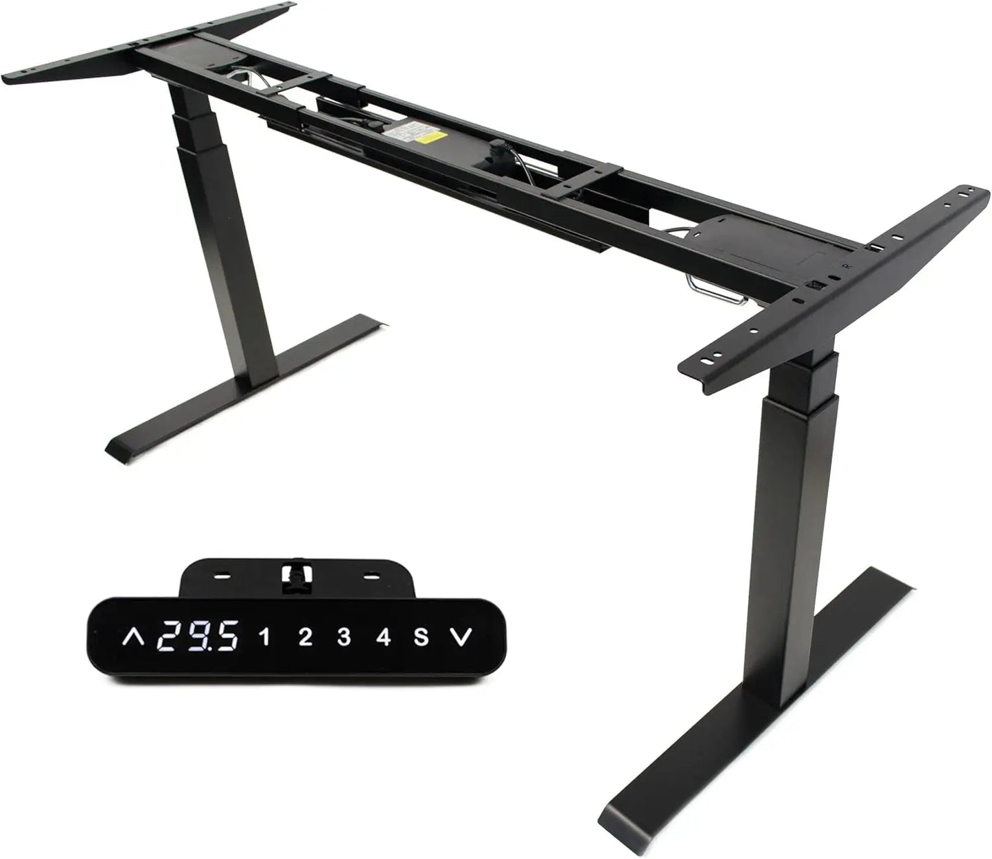 Apexdesk K Series Adjustable Desk Legs High Low Range 3 Stage with Dual Motor Legs Electric Adjustable Standing Desk Frame for Home, Office, Gaming Width and Height Adjustable (Black Desk Frame Only)