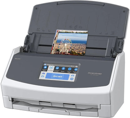 Scansnap Ix1600 Wireless or USB High-Speed Cloud Enabled Document, Photo & Receipt Scanner with Large Touchscreen and Auto Document Feeder for Mac or PC, White