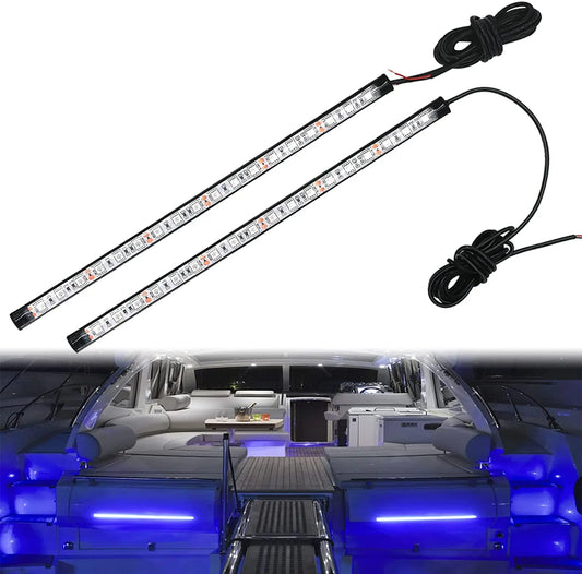 Obcursco LED Pontoon Boat Lights, IP67 Waterproof Interior and Deck Light for Night Fishing, Courtesy Lighting for Yachts, Bass Boats, and Jet Skis(Blue, 3.5W)