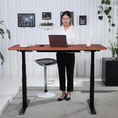 Apexdesk K Series Adjustable Desk Legs High Low Range 3 Stage with Dual Motor Legs Electric Adjustable Standing Desk Frame for Home, Office, Gaming Width and Height Adjustable (Black Desk Frame Only)