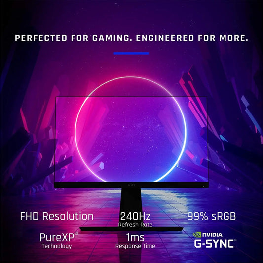 Viewsonic ELITE XG270 27 Inch 1080P 1Ms 240Hz IPS Gaming Monitor with GSYNC Compatible, Advanced RGB Lighting and Advanced Ergonomics for Esports