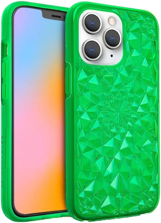 FELONY CASE Iphone 13 Pro Max Case - Green Kaleidoscope Phone Cover - Anti-Scratch, Tough and Durable, 360° Shockproof Protective Case Designed for Apple Iphone 13 Pro Max
