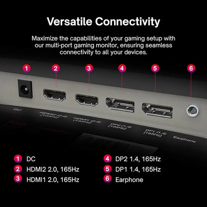 Pixio PXC325 32 Inch 165Hz Refresh Rate FHD 1080P Resolution 1500R Curved VA Panel 1Ms MPRT Response Time Adaptive Sync HDR Tilting Stand Gaming Monitor