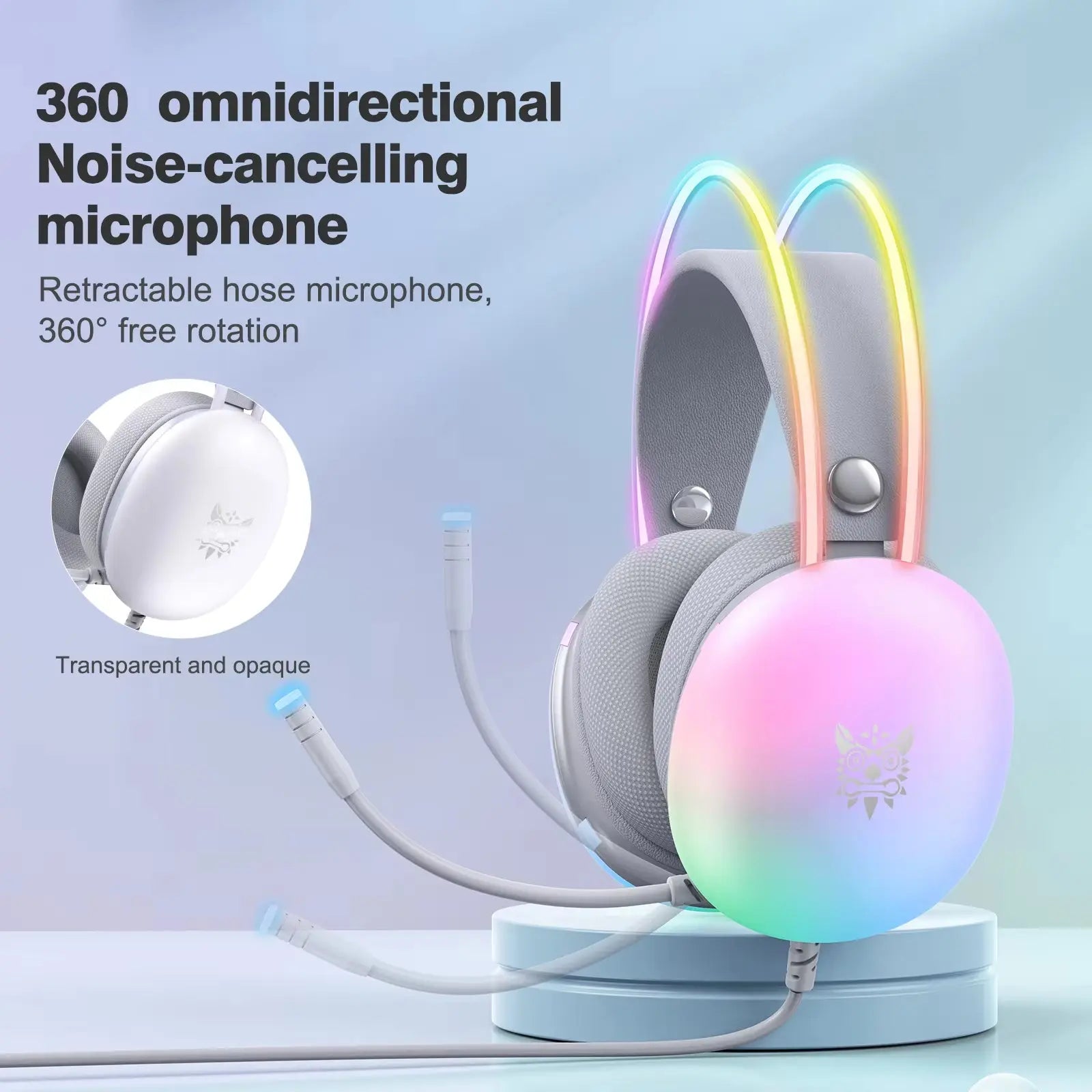 ONIKUMA Gaming Headset Esports Package New FULL RGB Light Design Headphones with Mic Headphone for PC Gamer
