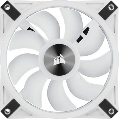 Corsair QL Series, Icue QL120 RGB, 120Mm RGB LED PWM White Fan, Single Fan