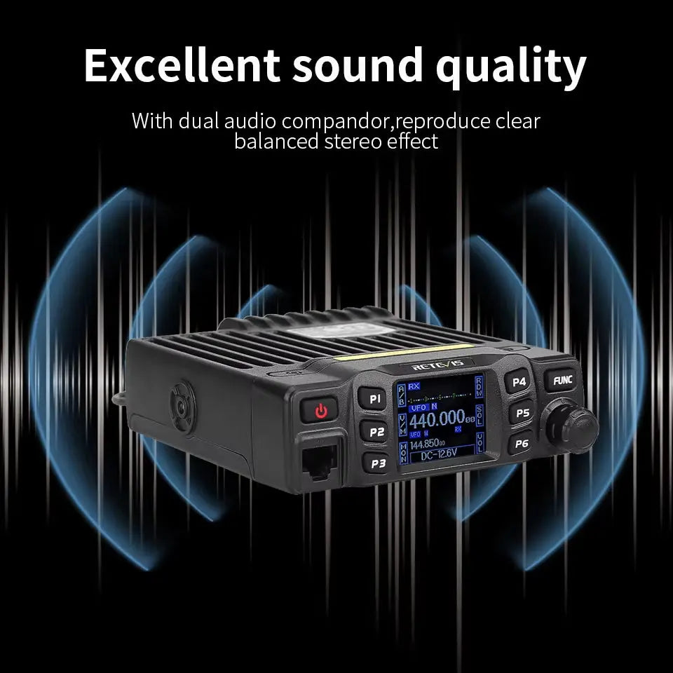 Retevis RT95 Mobile Ham Radio Two-Way Car Radio VHF UHF Dual Band Mobile Radio Station Transceiver Base Station for Camping