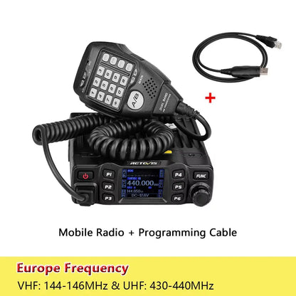 Retevis RT95 Mobile Ham Radio Two-Way Car Radio VHF UHF Dual Band Mobile Radio Station Transceiver Base Station for Camping