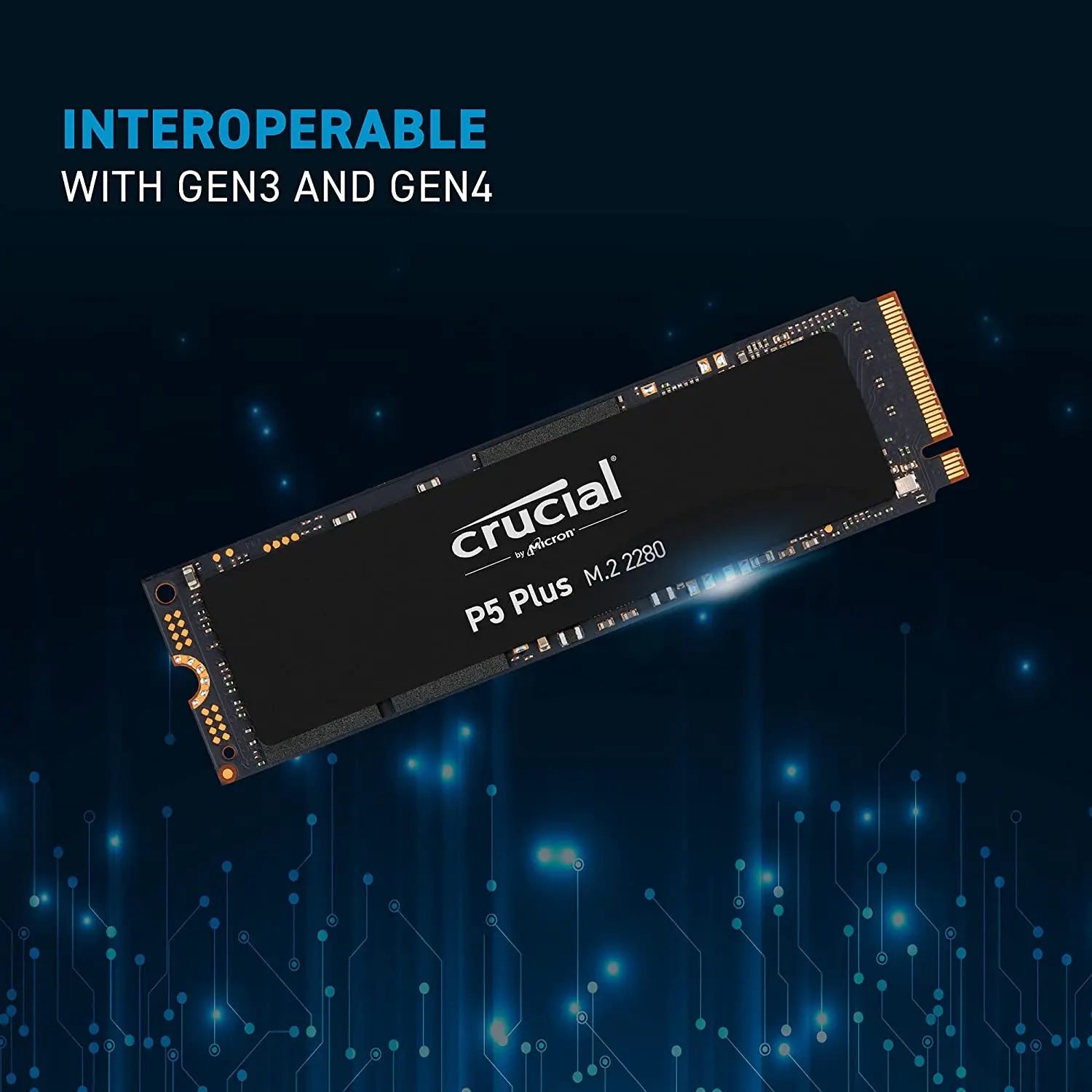 Crucial P5 plus 1TB Pcie Gen4 3D NAND Nvme M.2 Gaming SSD, up to 6600Mb/S - CT1000P5PSSD8 Solid State Drive