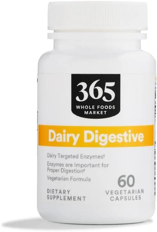 365 by Whole Foods Market, Dairy Digestive Enzymes, 60 Count (Pack of 2)