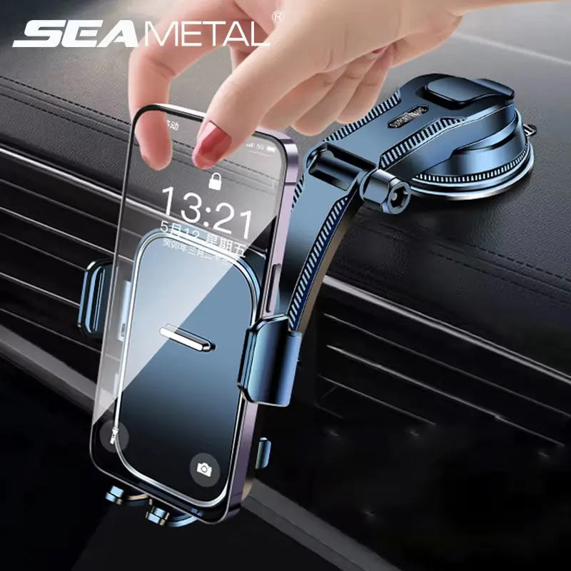 SEAMETAL Car Dashboard Phone Bracket Universal Auto Cellphone Stand for GPS Navigation Universal Desk Windshield Hanging Holder
