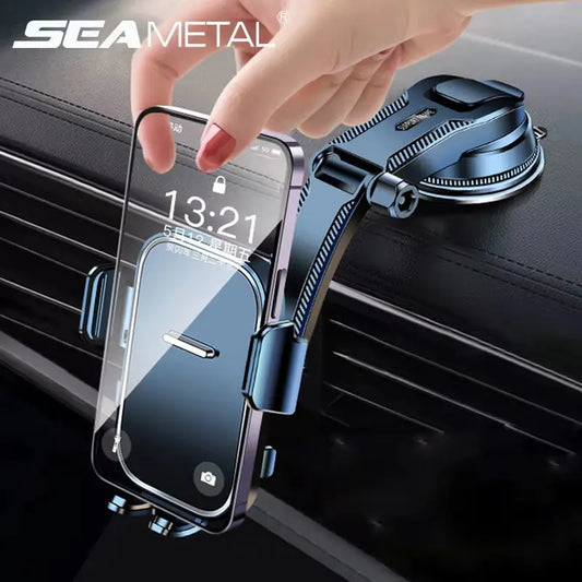 SEAMETAL Car Dashboard Phone Bracket Universal Auto Cellphone Stand for GPS Navigation Universal Desk Windshield Hanging Holder