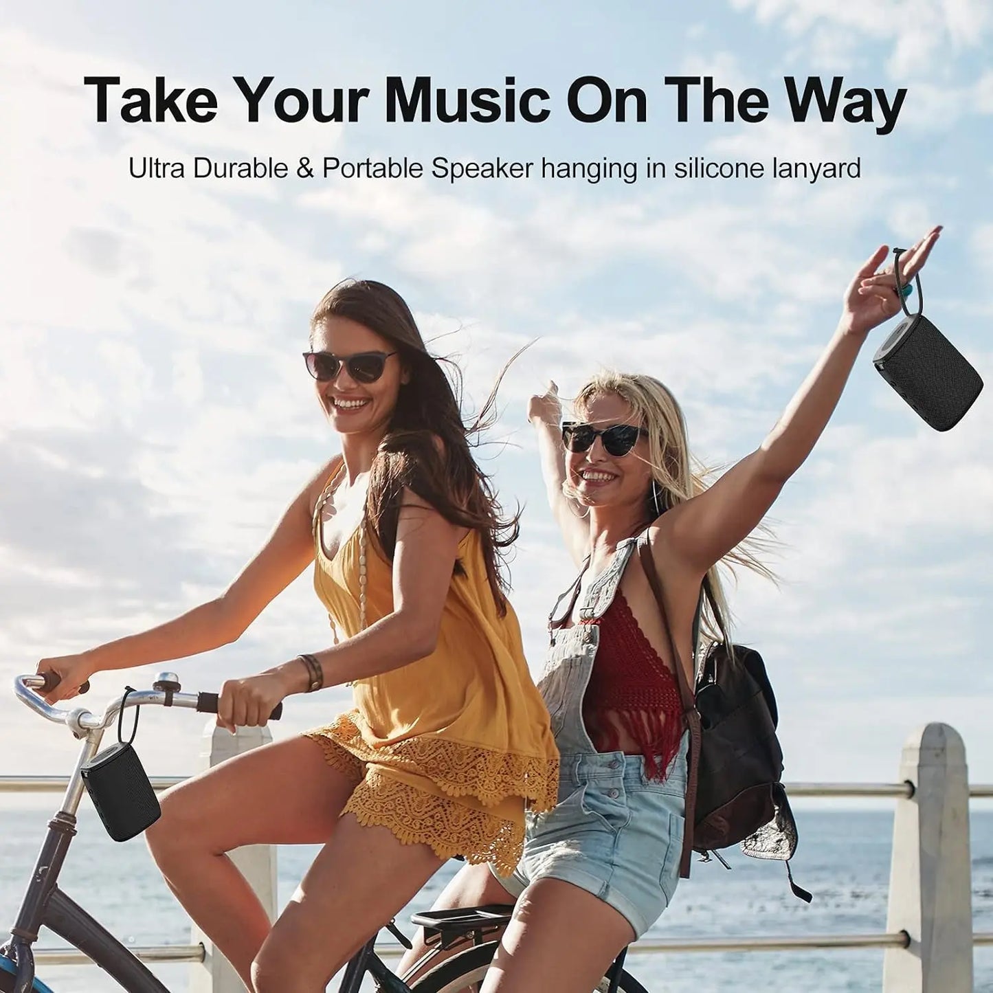 Hadisala H3 Portable Wireless Speaker - Bluetooth 5.0 with Rich Bass HD Stereo Sound, IPX7 Waterproof, 15H Playtime, USB-C Charge, Shower Speaker, TWS Pairing for Home, Outdoors, Travel
