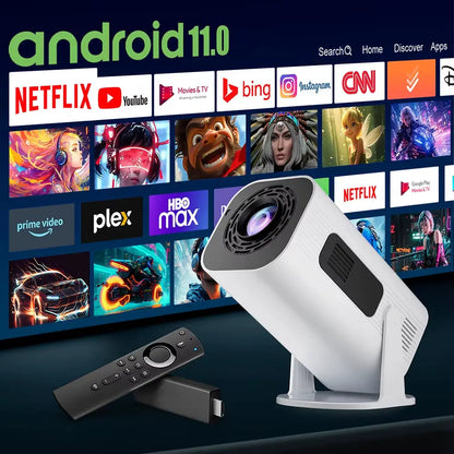 Salange P330 Mini Projetor Android 11 300 ANSI 4K 8K 1080P Wifi6 BT5.0 Home Cinema Portable Projector
