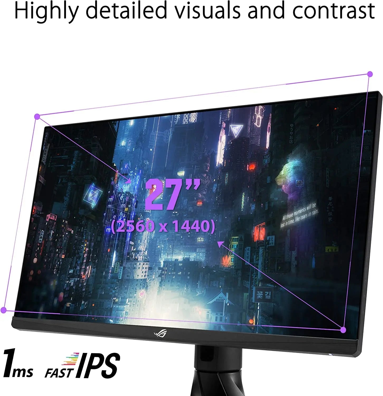 ASUS ROG Strix XG27AQ 27” Gaming Monitor, 1440P WQHD (2560 X 1440), Fast IPS, 170Hz, 1Ms, G-SYNC, Extreme Low Motion Blur Sync, Eye Care, HDMI Displayport USB 3.0 Hub, HDR™ 400
