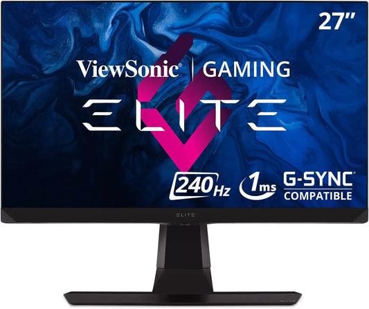 Viewsonic ELITE XG270 27 Inch 1080P 1Ms 240Hz IPS Gaming Monitor with GSYNC Compatible, Advanced RGB Lighting and Advanced Ergonomics for Esports