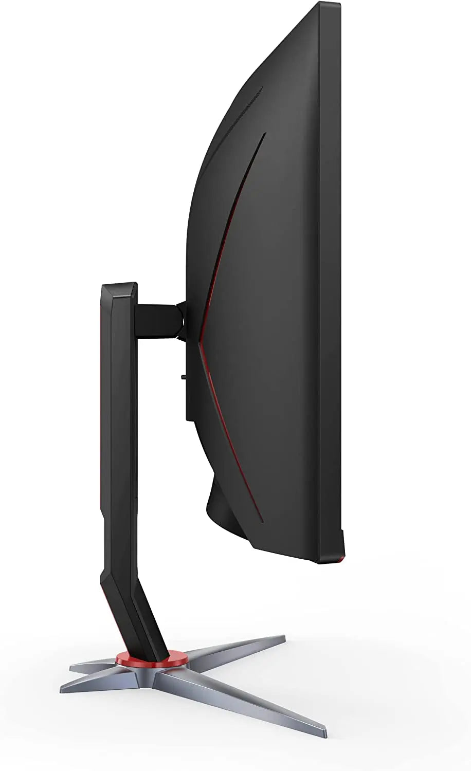 AOC CU34G2X 34" Curved Frameless Immersive Gaming Monitor, Ultrawide QHD 3440X1440, VA Panel, 1Ms 144Hz Adaptive-Sync, Height Adjustable, 3-Yr Zero Dead Pixels, Black/Red