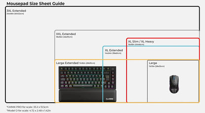 Glorious XXL Extended Gaming Mouse Mat/Pad - Stealth Edition - Large, Wide (XXL Extended) Black Cloth Mousepad, Stitched Edges | 18"X36" (G-Xxl-Stealth)