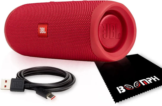 JBL Flip 5: Portable Wireless Bluetooth Speaker, IPX7 Waterproof - Red