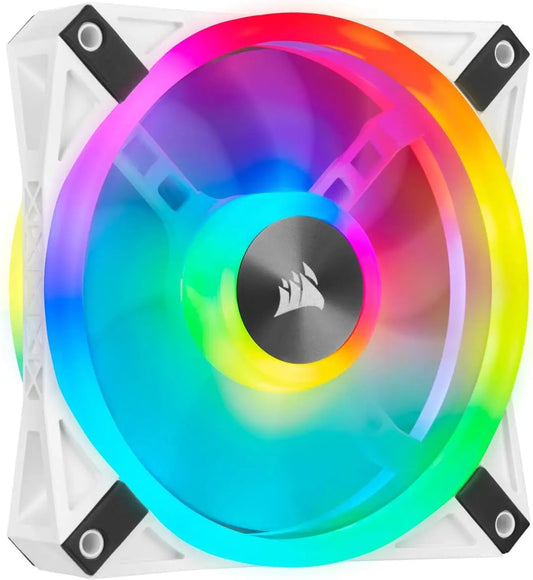 Corsair QL Series, Icue QL120 RGB, 120Mm RGB LED PWM White Fan, Single Fan