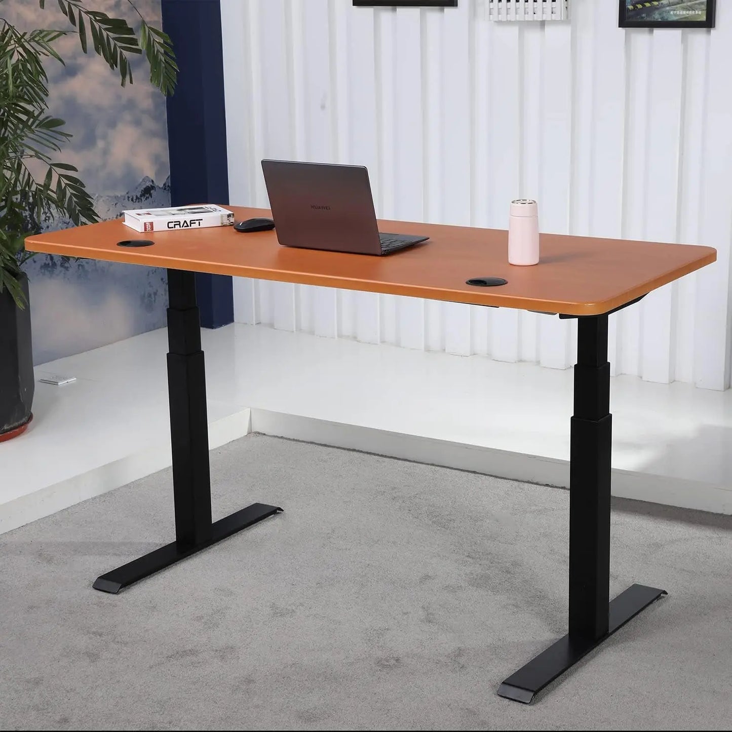 Apexdesk K Series Adjustable Desk Legs High Low Range 3 Stage with Dual Motor Legs Electric Adjustable Standing Desk Frame for Home, Office, Gaming Width and Height Adjustable (Black Desk Frame Only)