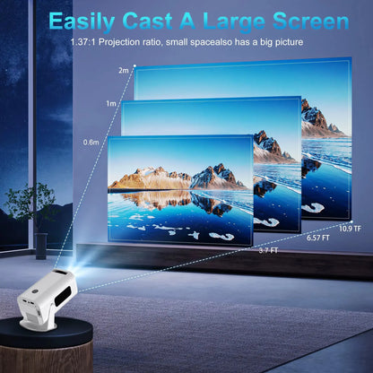 Salange P330 Mini Projetor Android 11 300 ANSI 4K 8K 1080P Wifi6 BT5.0 Home Cinema Portable Projector