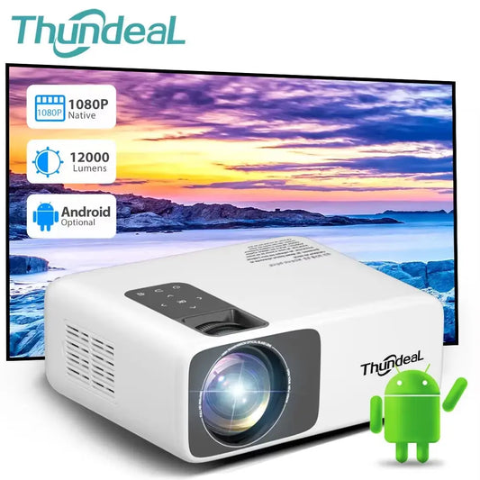 Thundeal Full HD Projector 1080P 2K 4K Video LED 3D Portable Projector Td93Pro Mini Wifi Android Home Theater TD93 Pro Beamer