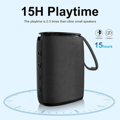 Hadisala H3 Portable Wireless Speaker - Bluetooth 5.0 with Rich Bass HD Stereo Sound, IPX7 Waterproof, 15H Playtime, USB-C Charge, Shower Speaker, TWS Pairing for Home, Outdoors, Travel