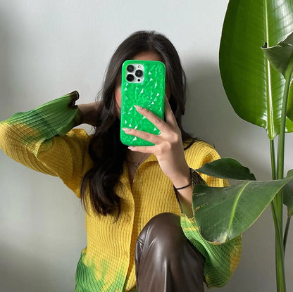 FELONY CASE Iphone 13 Pro Max Case - Green Kaleidoscope Phone Cover - Anti-Scratch, Tough and Durable, 360° Shockproof Protective Case Designed for Apple Iphone 13 Pro Max